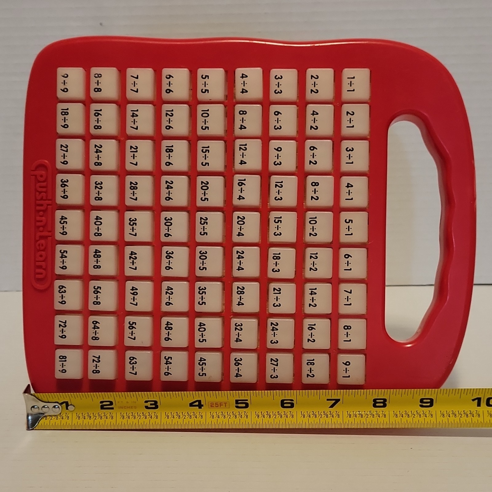 Push-n-Learn Math Division Interactive Educational Toy 4-11 Years 4-7 8-11