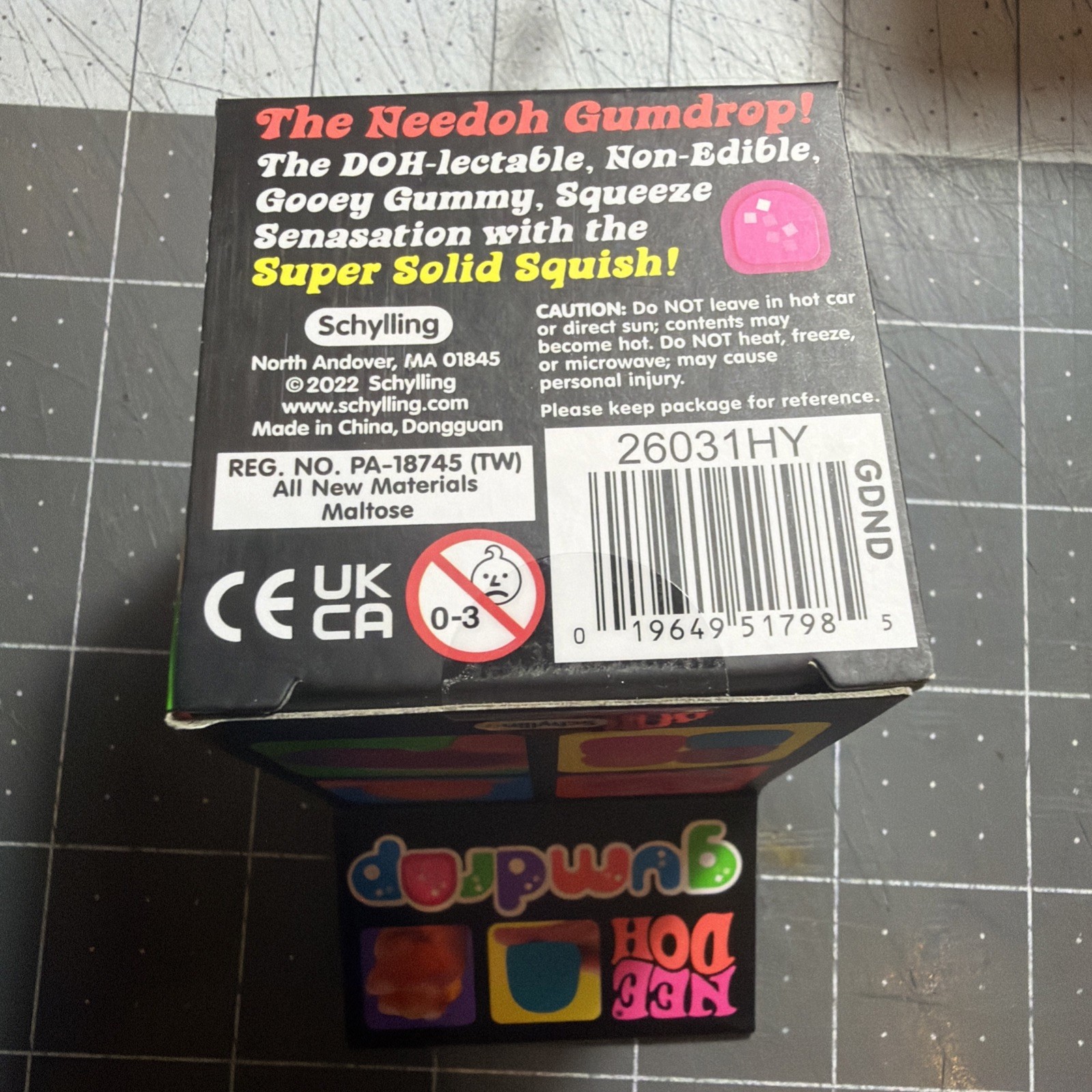 Authentic Nee Doh Gumdrop Super Solid Squish Needoh Gum Drop RARE Pink