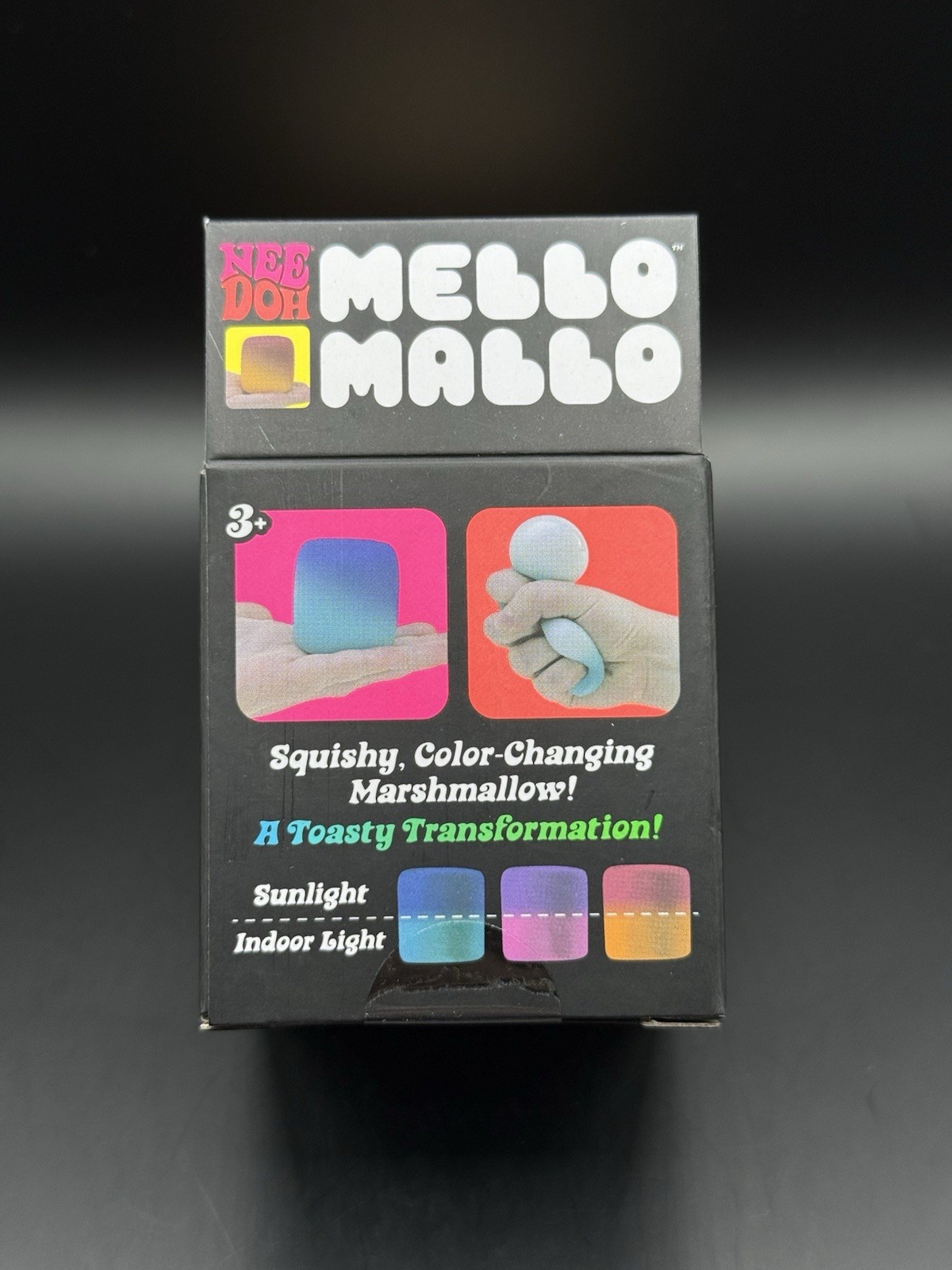 Schylling NeeDoh Mello Mallo Squishy Squeeze Toy Color-Changing Yellow Nee Doh