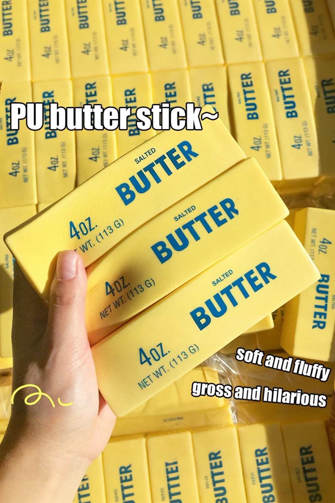 1PC 4oz Butter Squishy Stress Relief Toy
