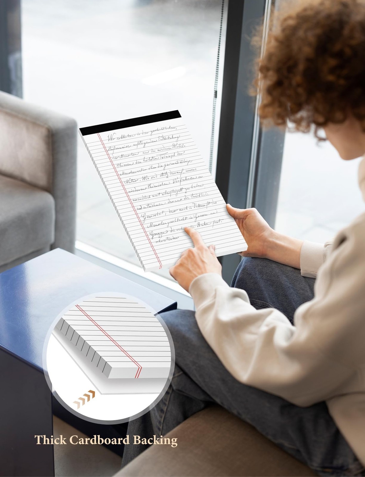 Legal Pads 8.5 x 14 Note Pads, 8 Pack White Paper Pads 8.5”x 14”, Wide Rule…