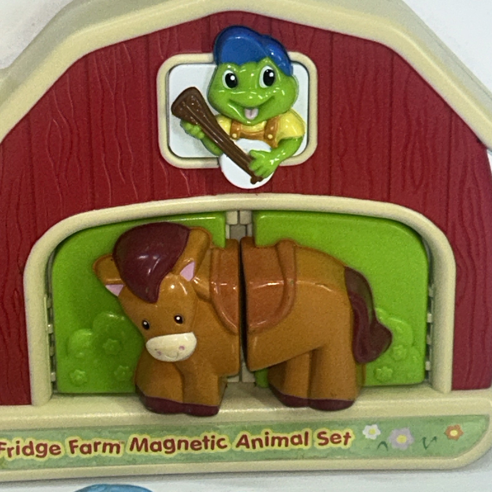 LeapFrog Fridge Farm Magnetic Matching Animal Barn Set Sheep Horse Cow-tested