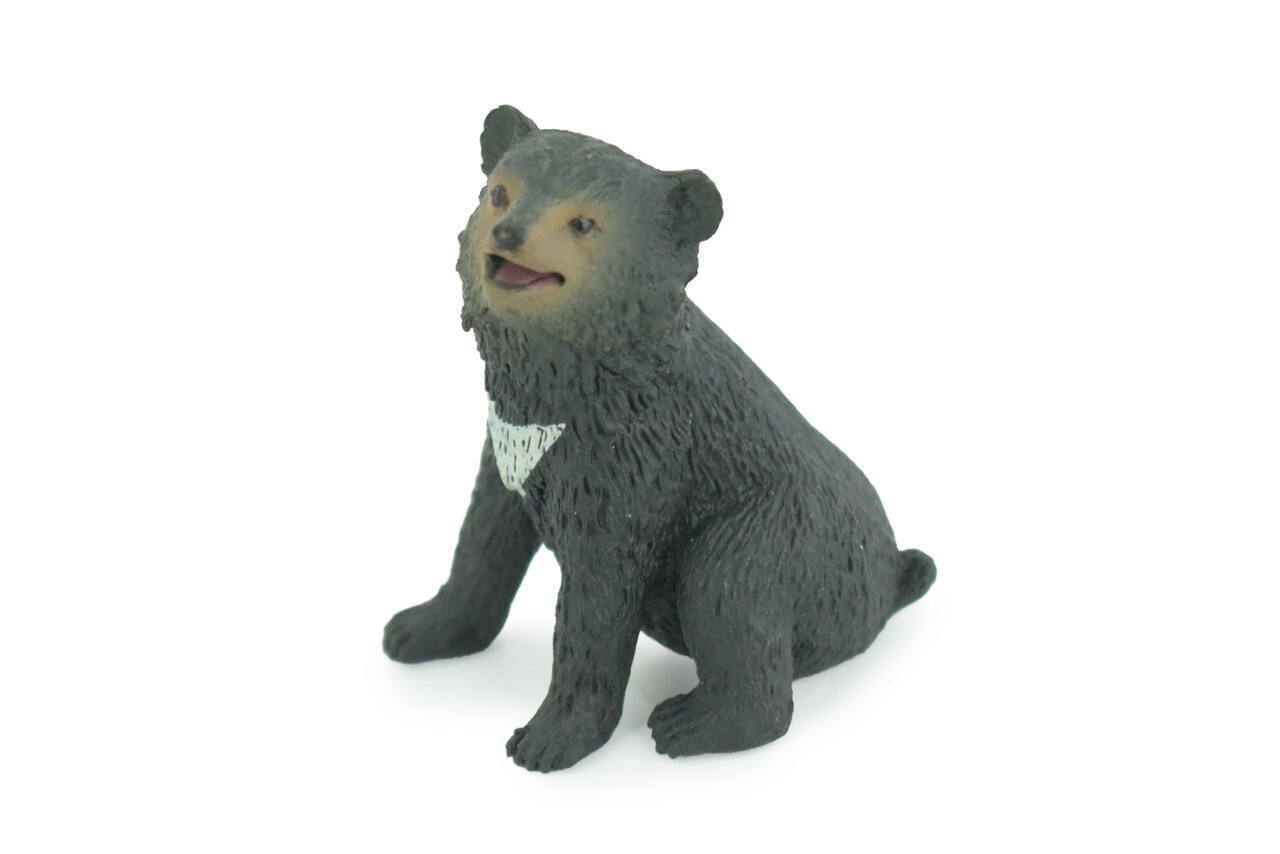 Sun Bear Cub Toy, Realistic Hand Painted Rubber Model, 2 1/4 Inches CH951 BB209