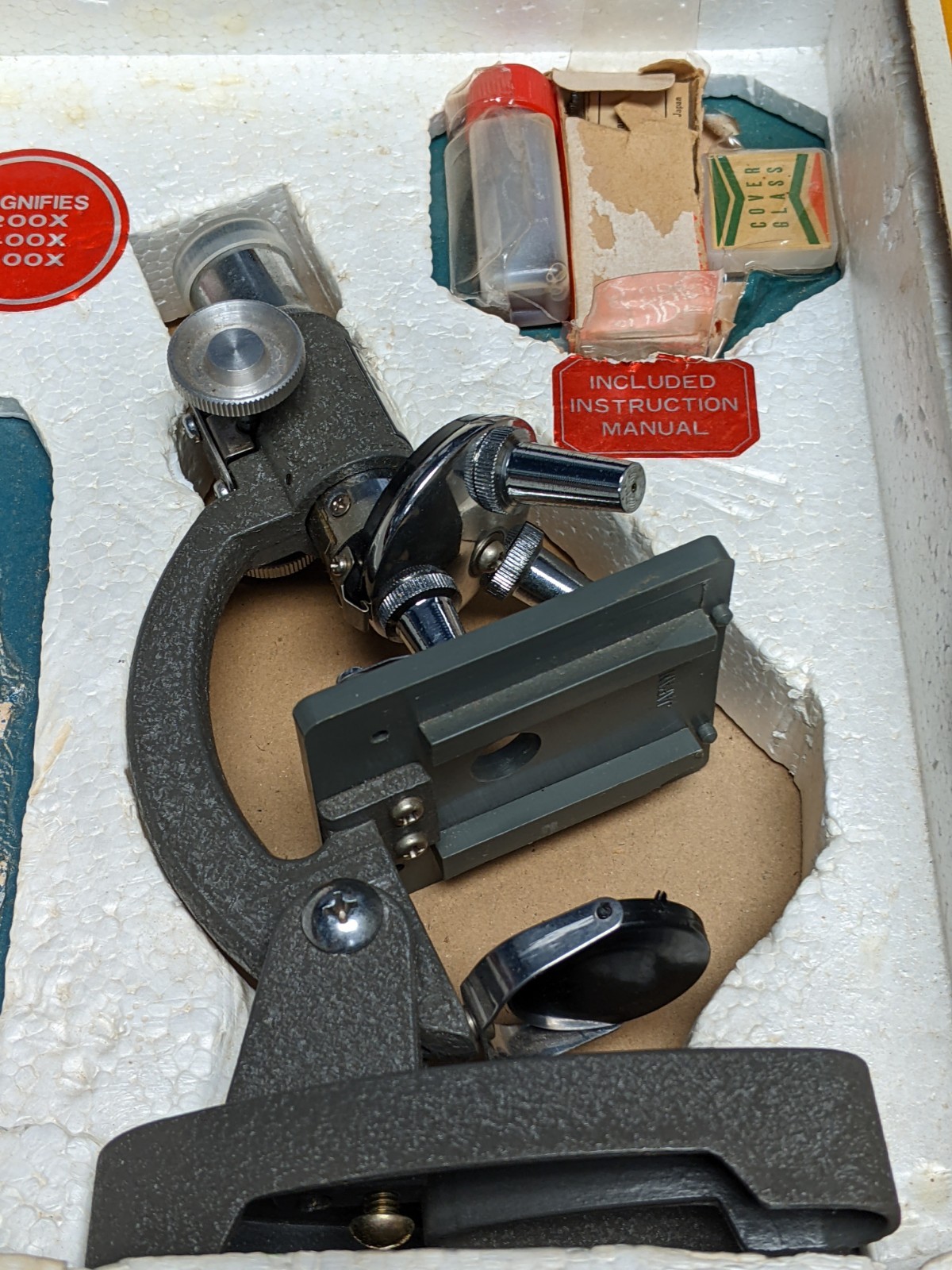 Vintage 1960s WACO Kid’s Microscope Lab Kit – Used Acceptable