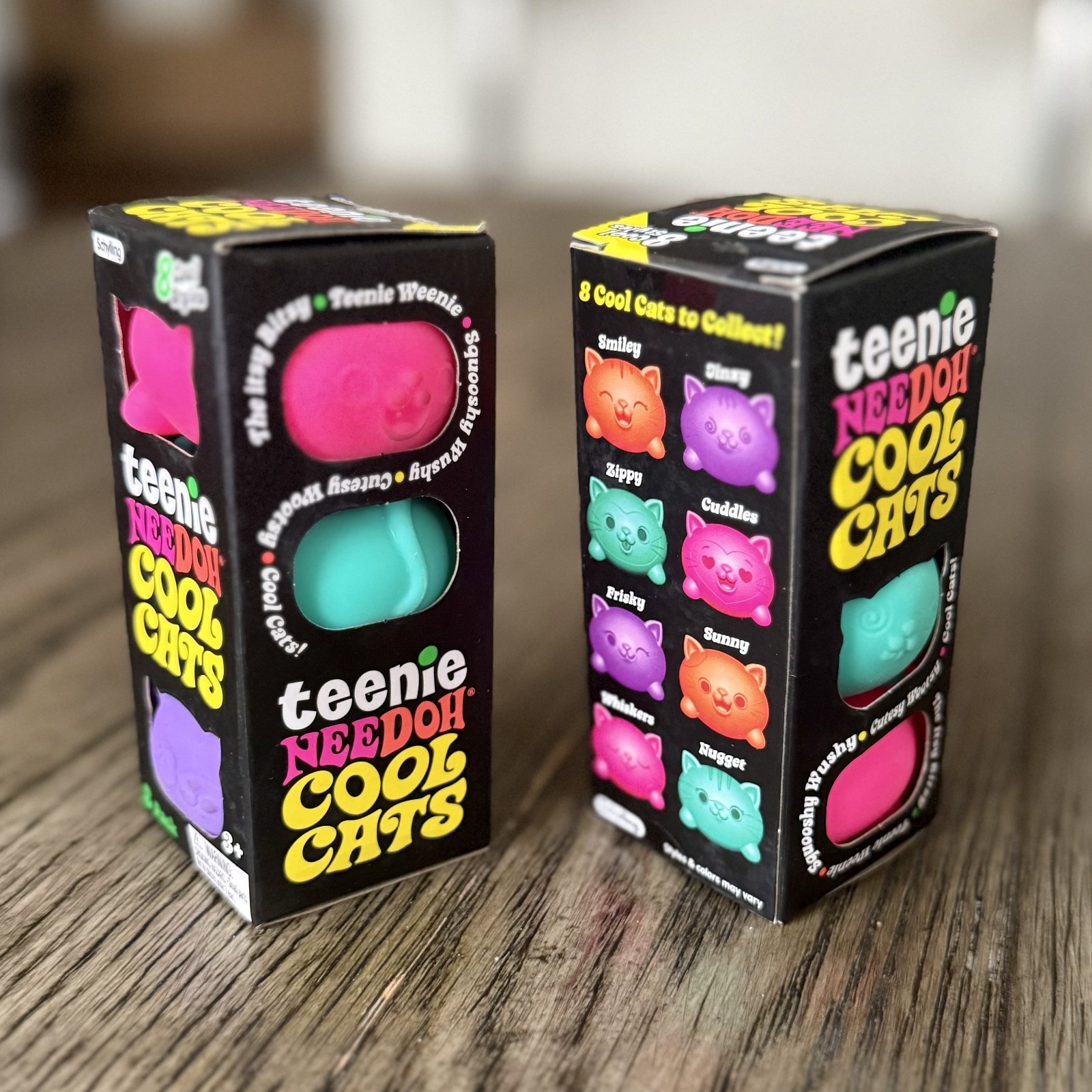 Schylling NeeDoh Teenie Cool Cats 3-Pack Squishy Sensory Fidget Stress Toy New