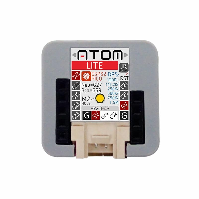 M5Stack Official ATOM Lite Compact ESP32 IoT 24.0 x x 9.5mm, Grey
