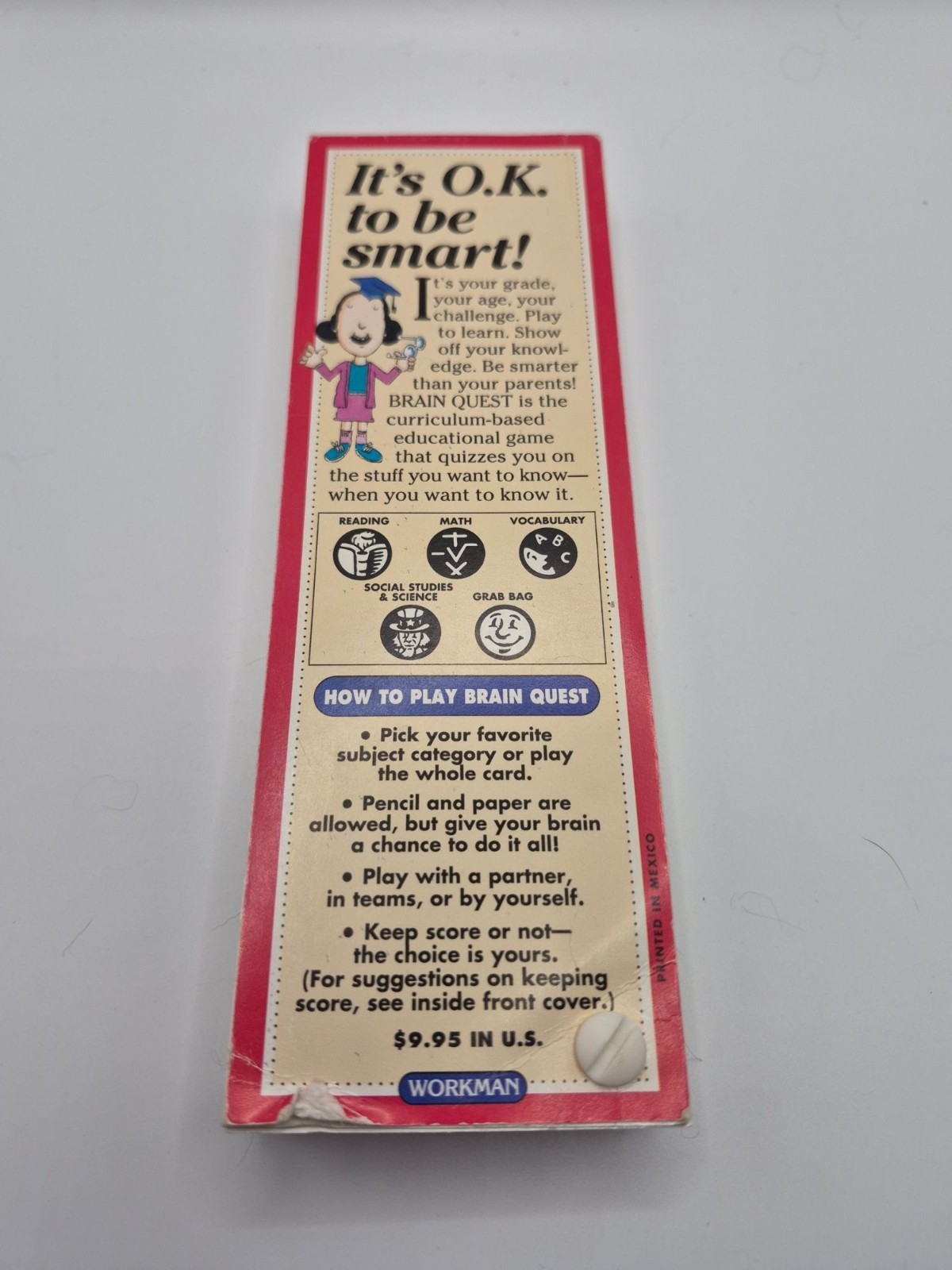 Brain Quest 1st Grade Card Deck With 750 Questions Answers Ages 6-7 Learning Gam