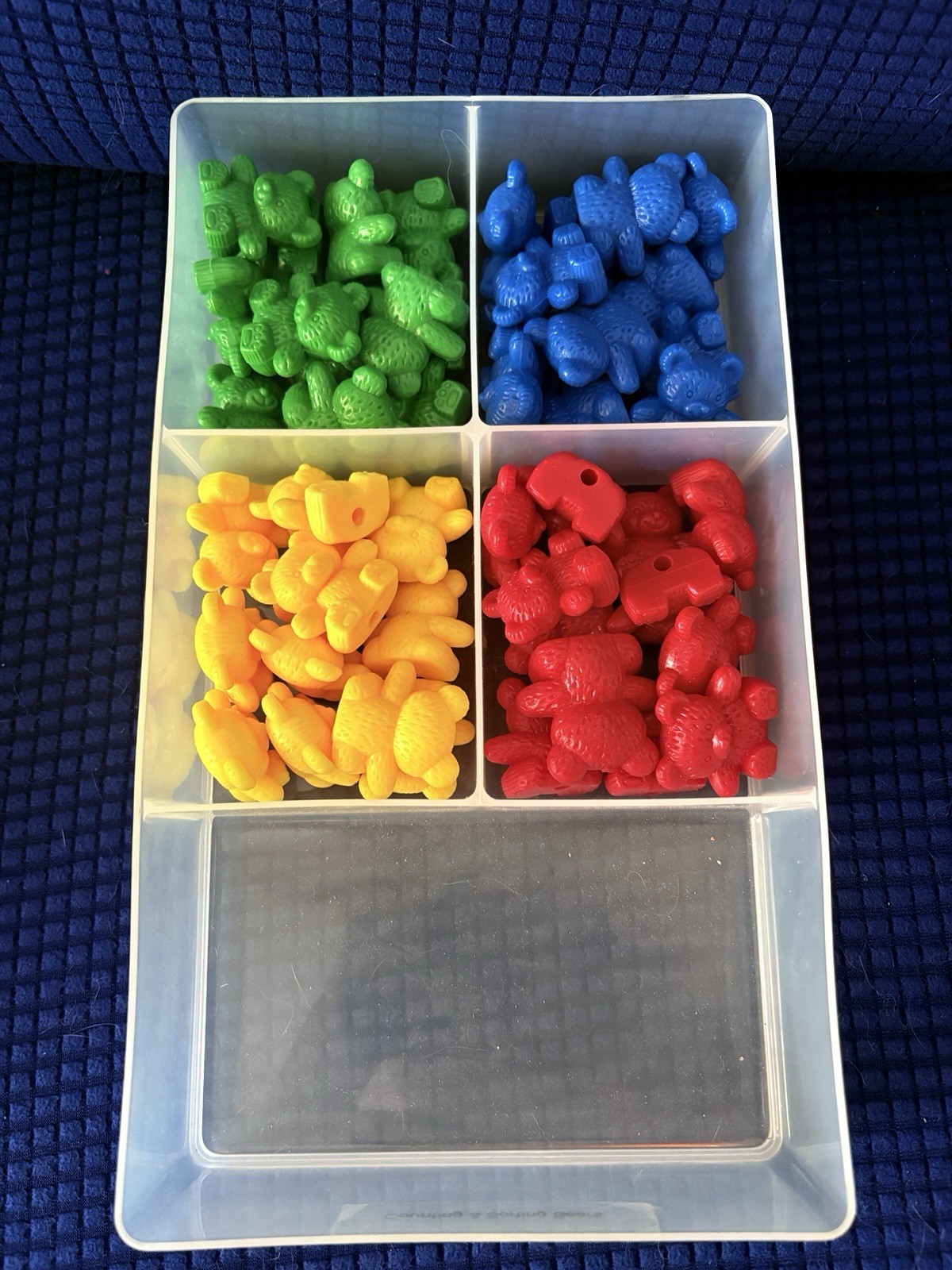 Educational Counting Colors Teddy Bear Family Plastic Pieces 4 colors 48 Pieces