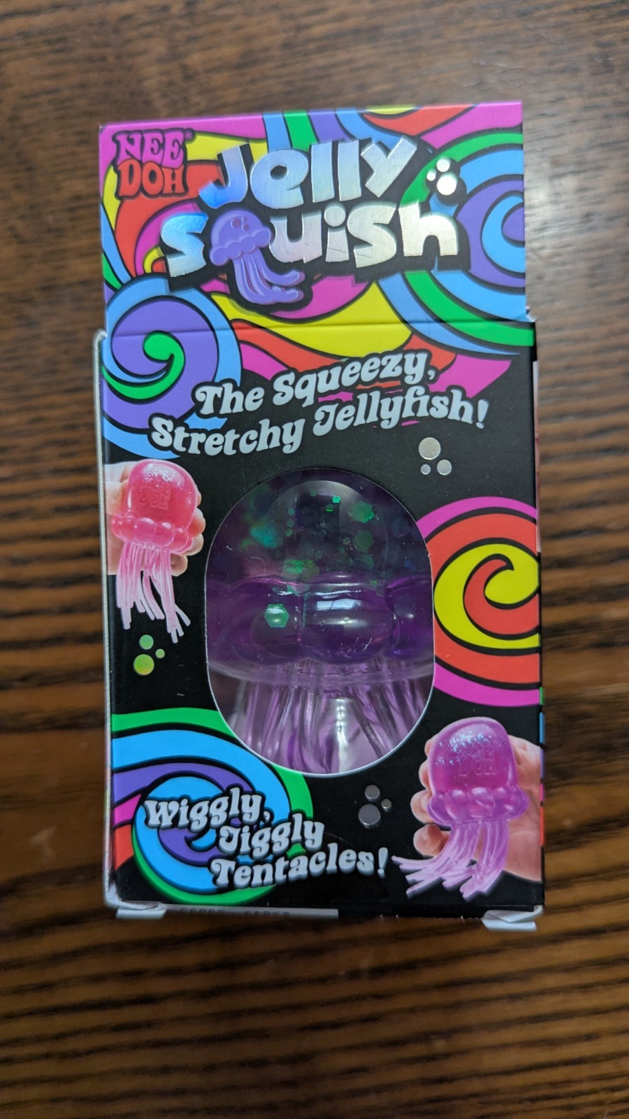 NeeDoh Jelly Squish Jellyfish Super Solid Squish Squeeze Toy Purple 3+ 25330NAB