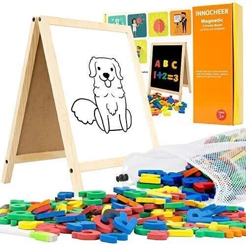 INNOCHEER Magnetic Letters and Numbers with Easel for Kids- 133 Pieces