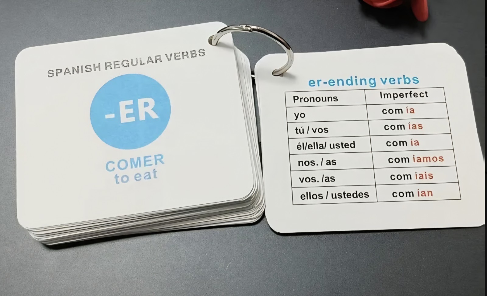English Spanish Language Learning Tool Verb Conjugation Flashcards For Beginners