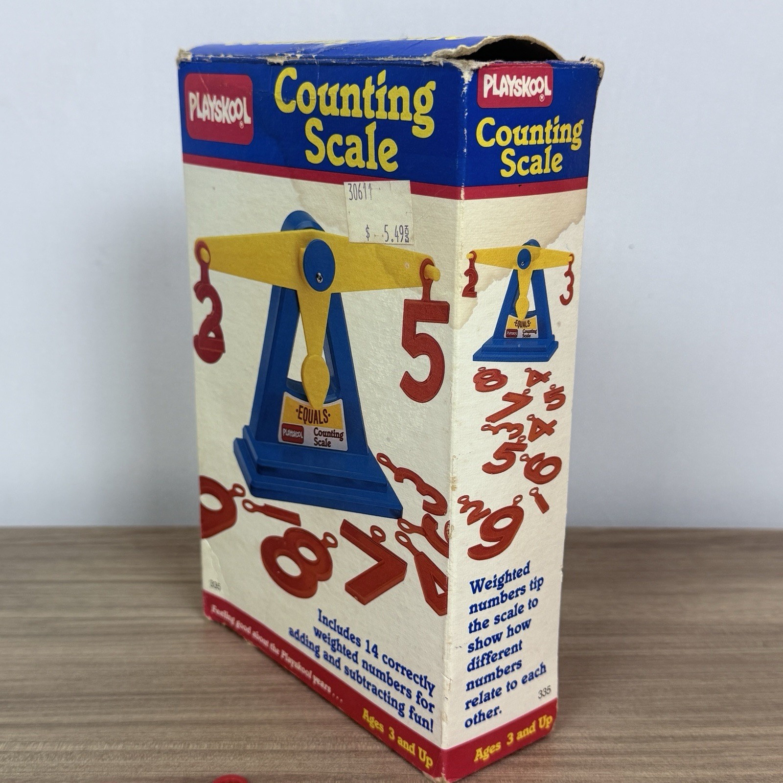 VTG 1987 Playskool Counting Scale Adding & Subtracting Box & 13 Numbers VIDEO!