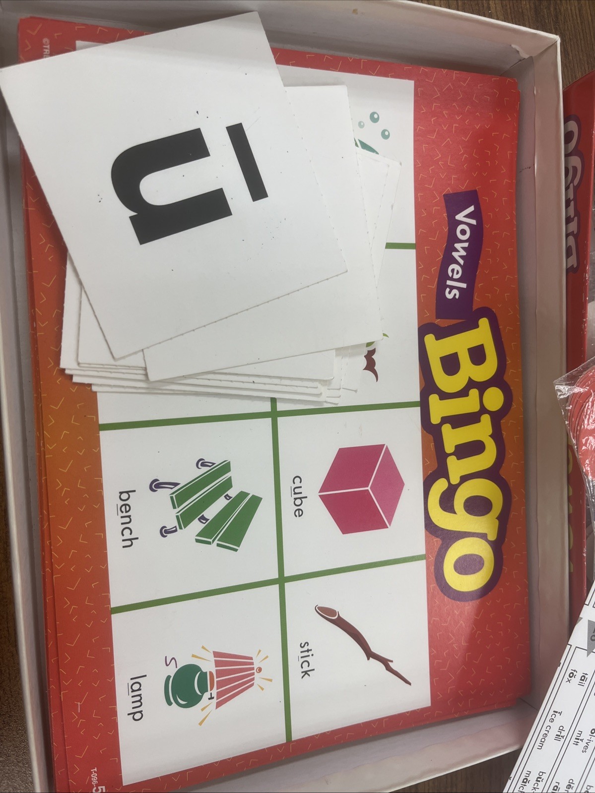 TREND Vowels Bingo Game Vintage 1995 Class Set 36 Student Playing Cards COMPLETE