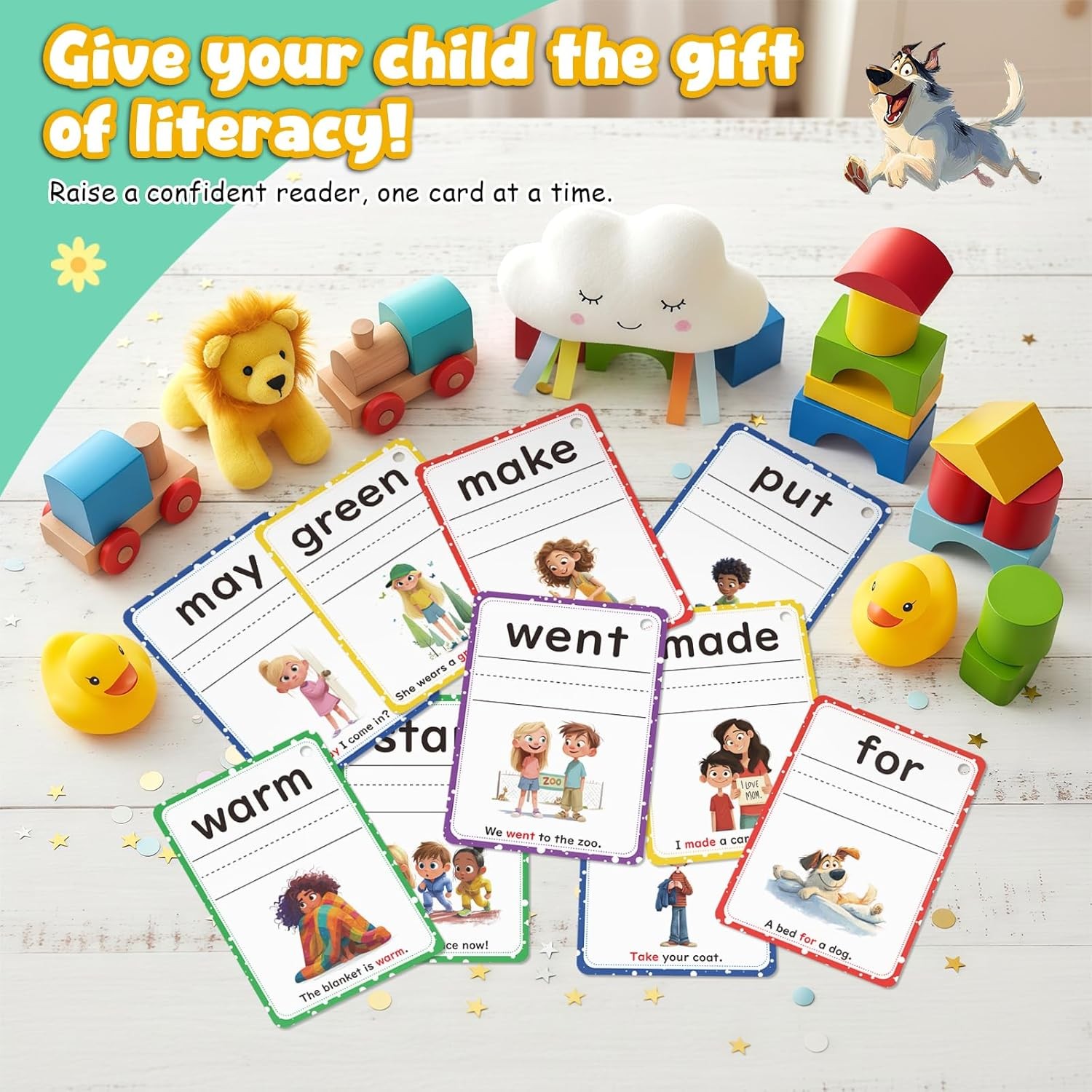 Dolch Sight Words Flash Cards for Kids Ages 4-8 Kindergarten Learning Tool Set