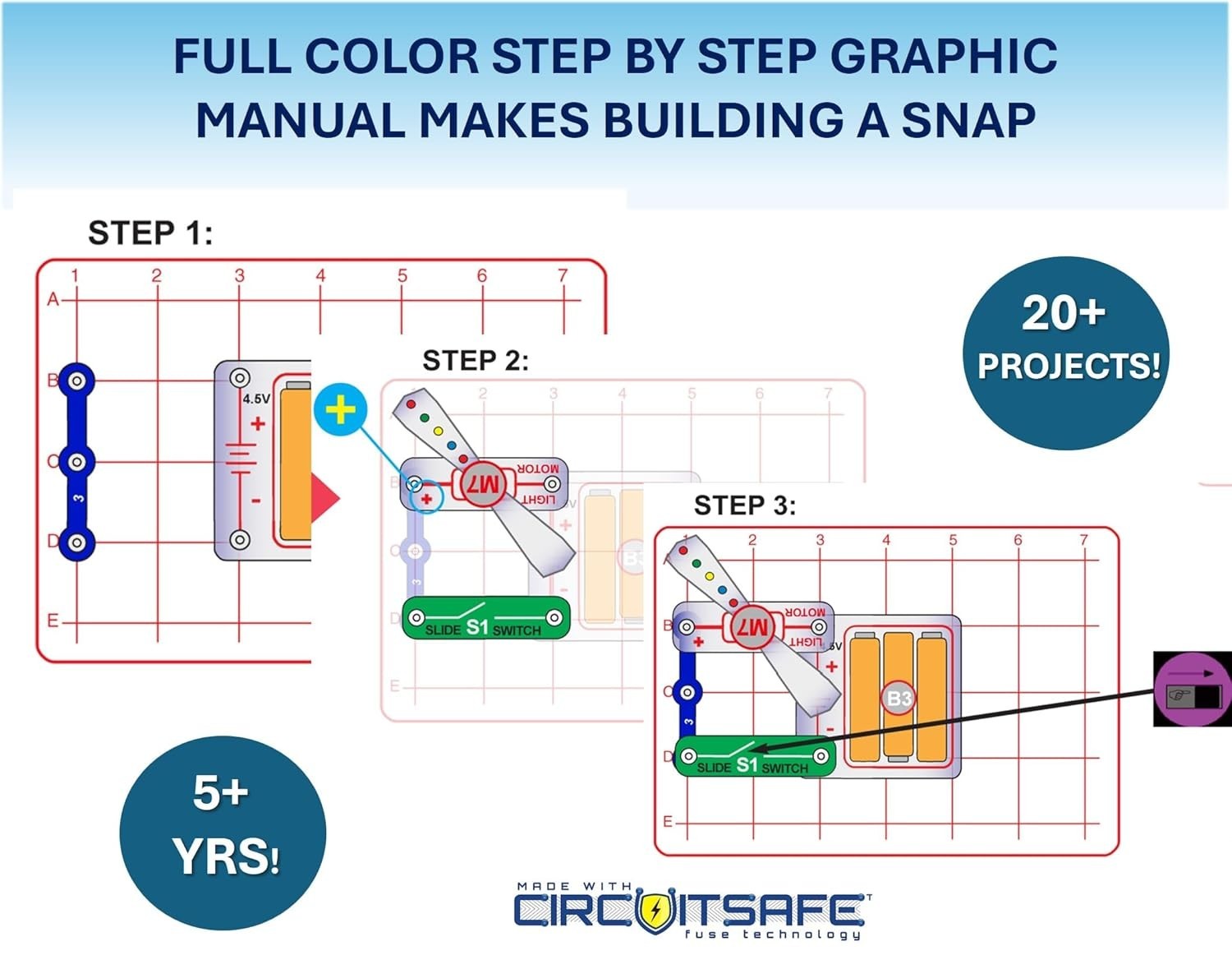 Beginner, Electronics Exploration Kit, Stem Kit for Ages 5-9 SCB-20