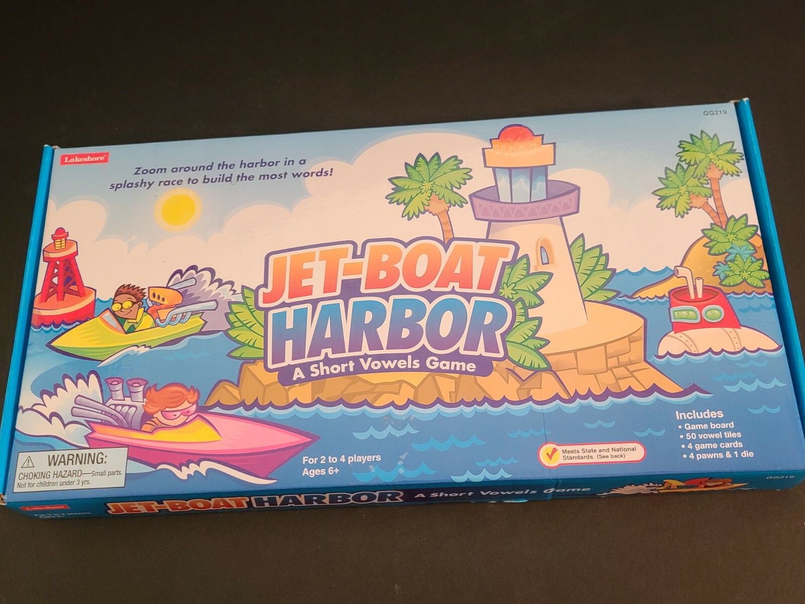 COMPLETE Educational Lakeshore Jet-Boat Harbor A Short Vowels Game GG219