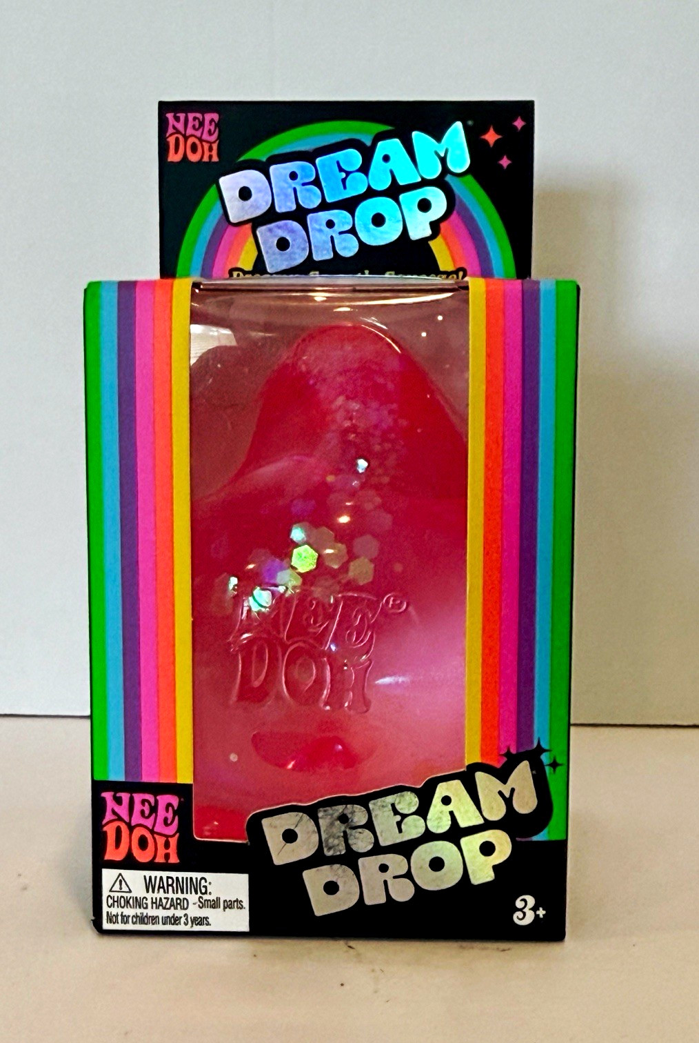 Schylling Nee Doh Dream Drop Tactile Squeeze Toy Pink Ages 3+up.