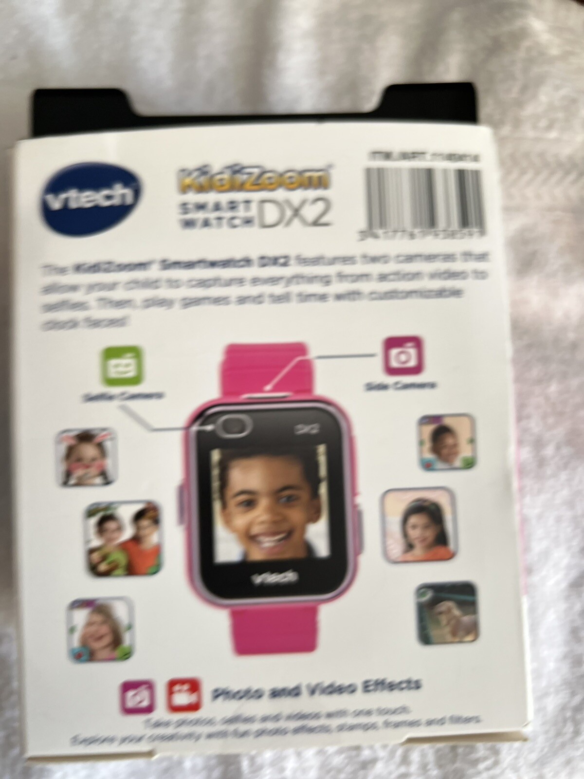 VTECH Kidizoom Smart Watch DX2 Pink Camera Video Games Time Apps Ages 4+