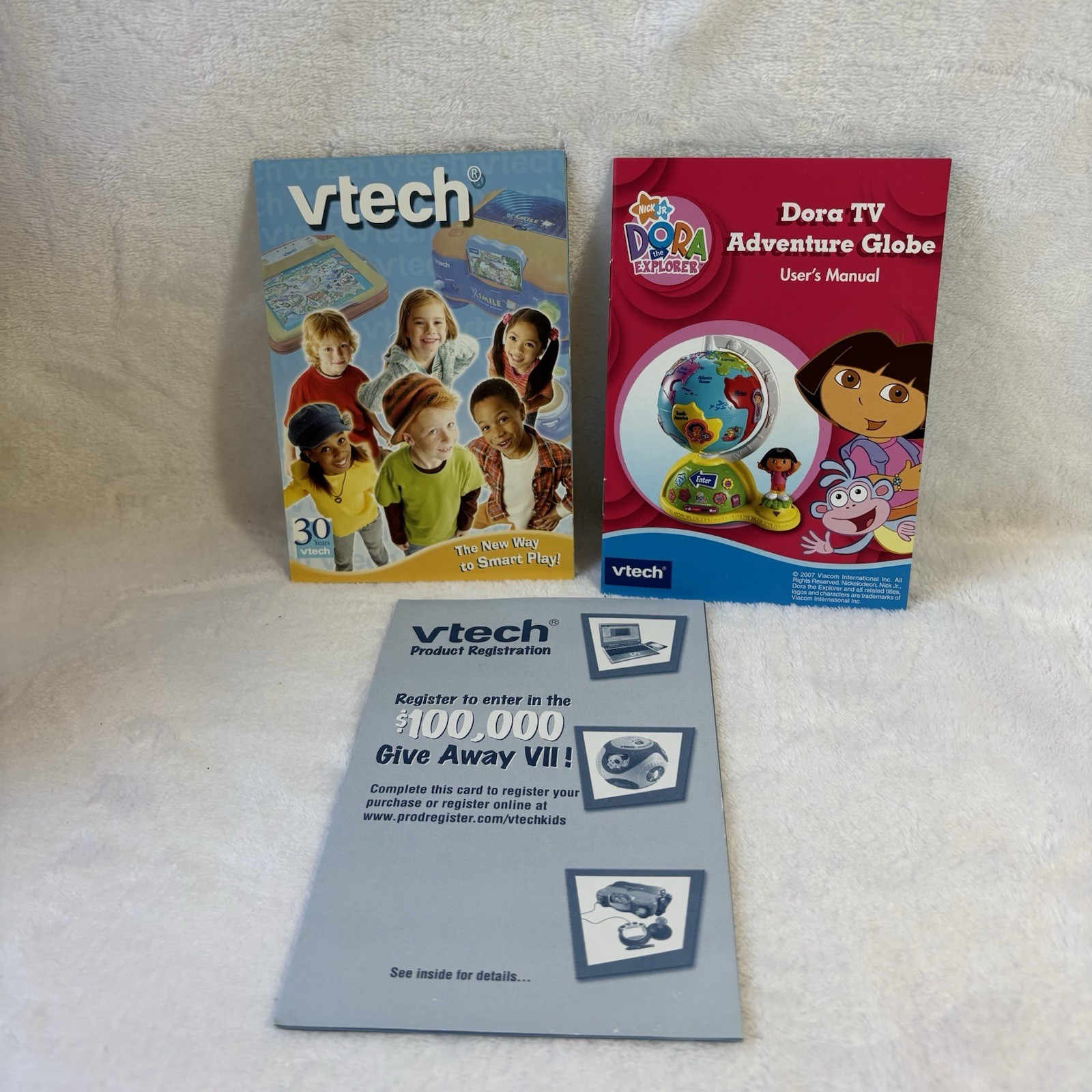 2007 VTech Dora The Explorer TV Adventure Globe Plug N Play Game NEW In Open Box