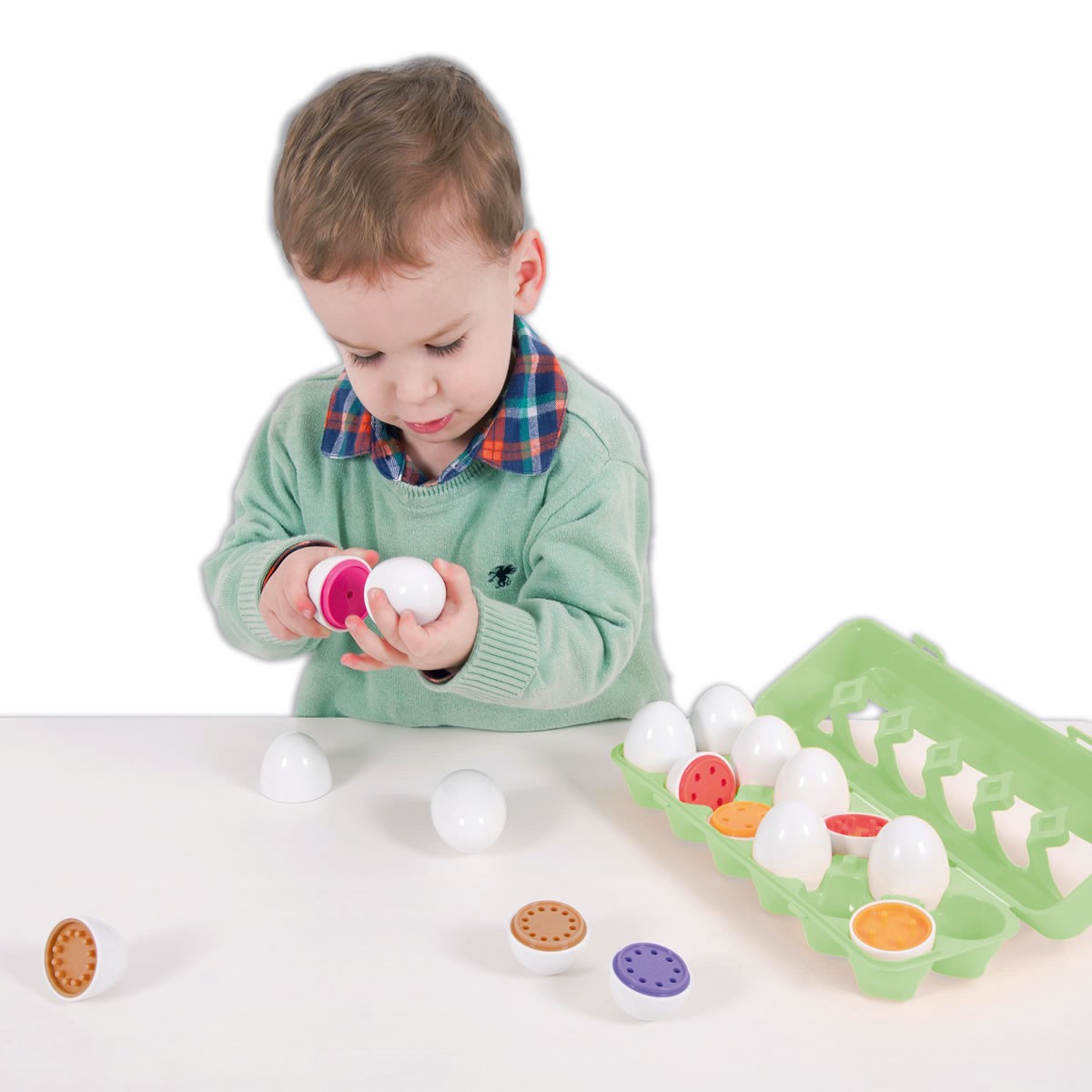 Learning Advantage Toddler Brightly Colored Count and Match Eggs
