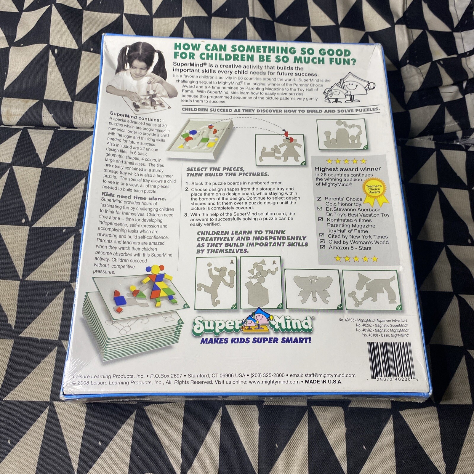 Super Mind Tangram Set Shapes Educational Toy Teacher Choice Award – New Sealed