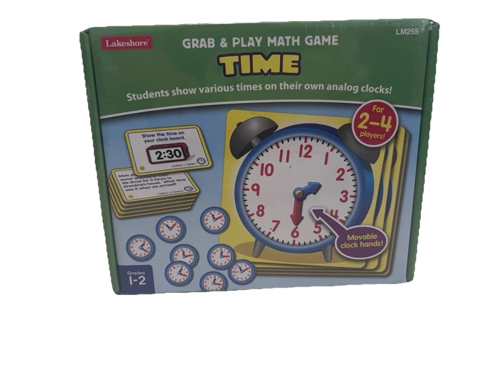LAKESHORE Learning Math GAMES Lot Place Value TELL TIME Weather Seasons Ages 4-7