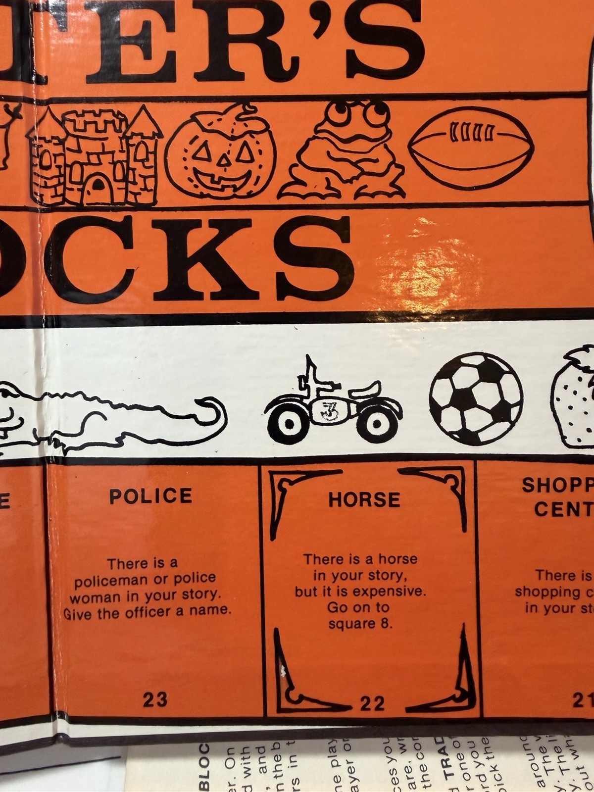 Writer’s Blocks Vintage Creative Writing Board Game 1980
