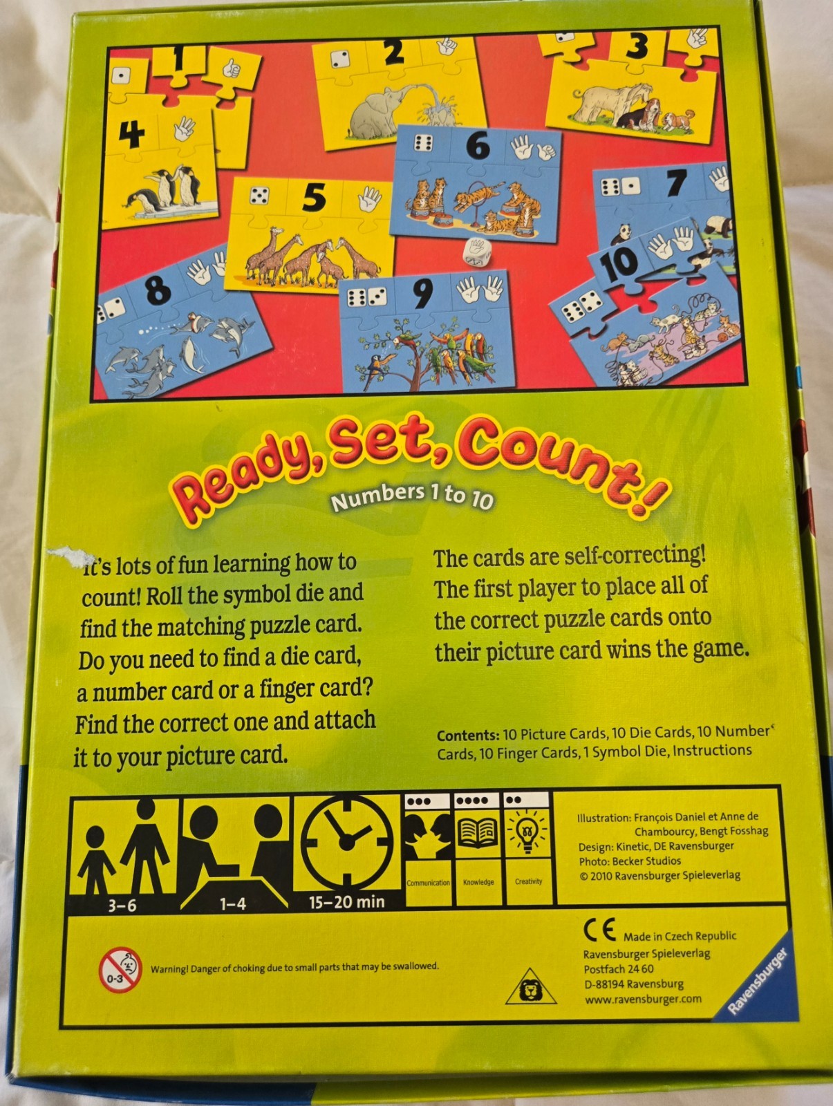 Ravensburger Ready Set Count Play and Learn Numbers 1-10 Math Game EUC