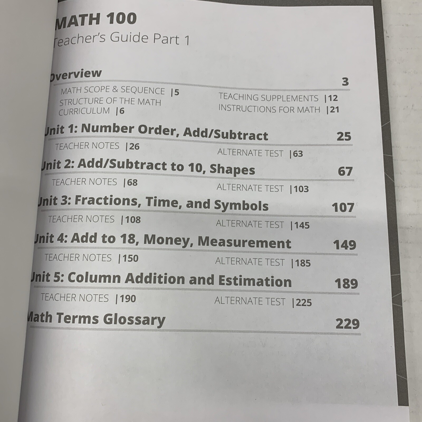 CALVERT Kindergarten Homeschool Math Teacher’s Guide 1st Grade: (Part 1 Only!)