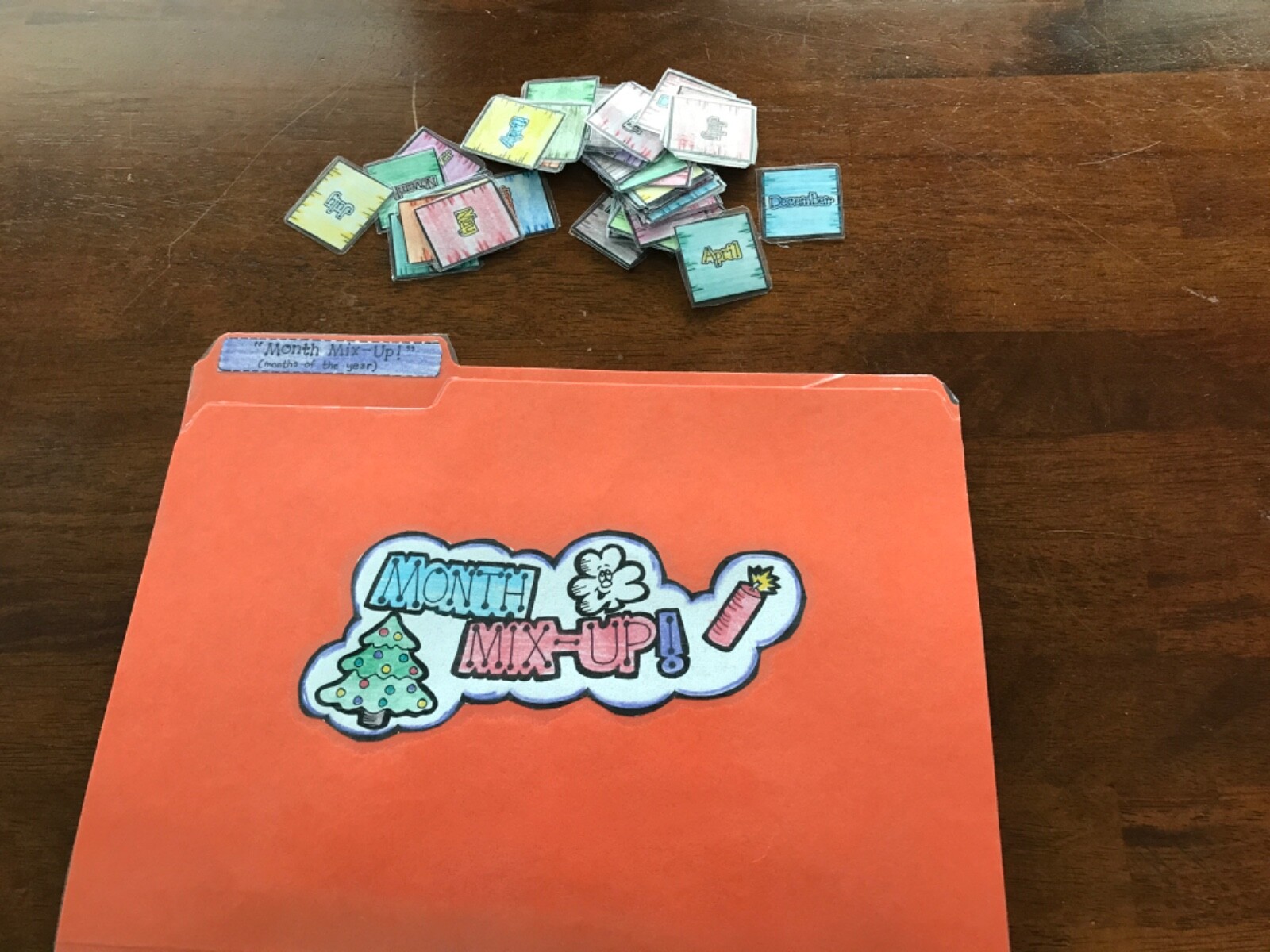Month Mix-Up! Months of the Year Social Studies grades k-4 file folder game