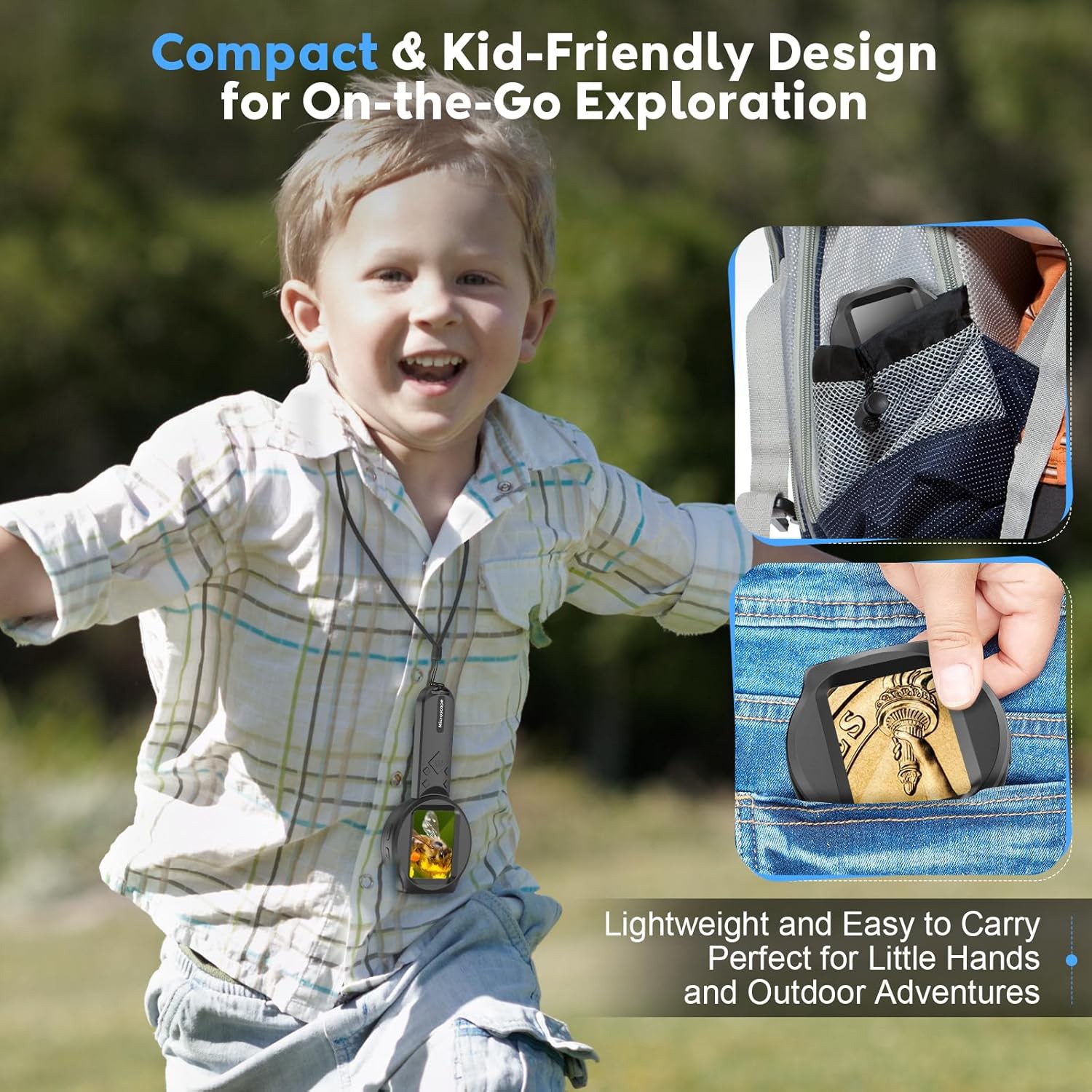 Magnifying Glass Kids Microscope Handheld Digital Magnifier Coin Jewellery Loupe