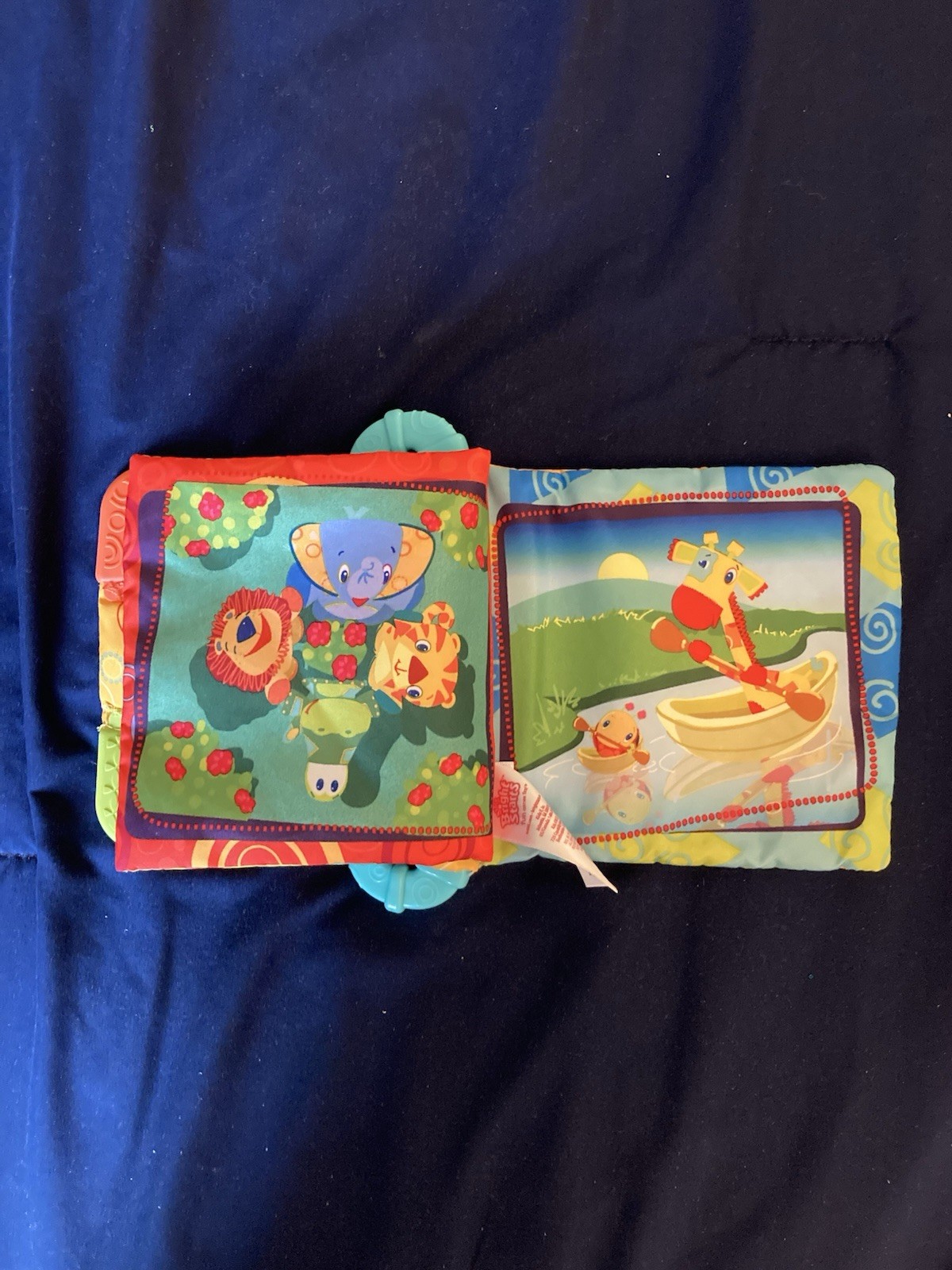 Bright Starts Baby Picture Book | Crinkly Material | Animal Theme