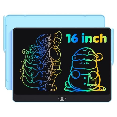 LCD Writing Tablet for Kids – 16 inch Colorful Doodle Board Drawing Pad Blue