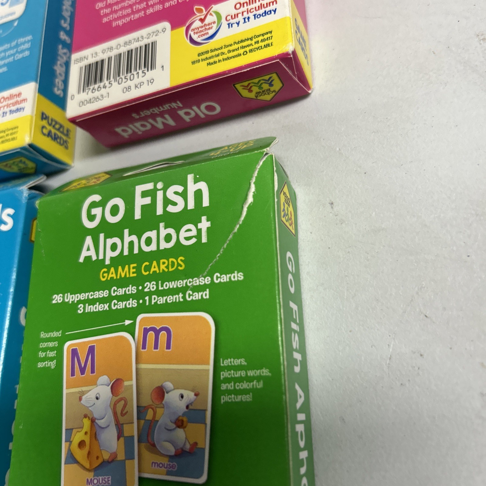 Pre school 4-6 years reading phonics flash cards sight words, Old Maid Go Fish