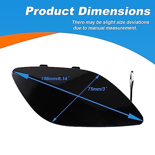Car Front Bumper Tow Hook Cover Fit for Mercedes Black Right Passenger Side