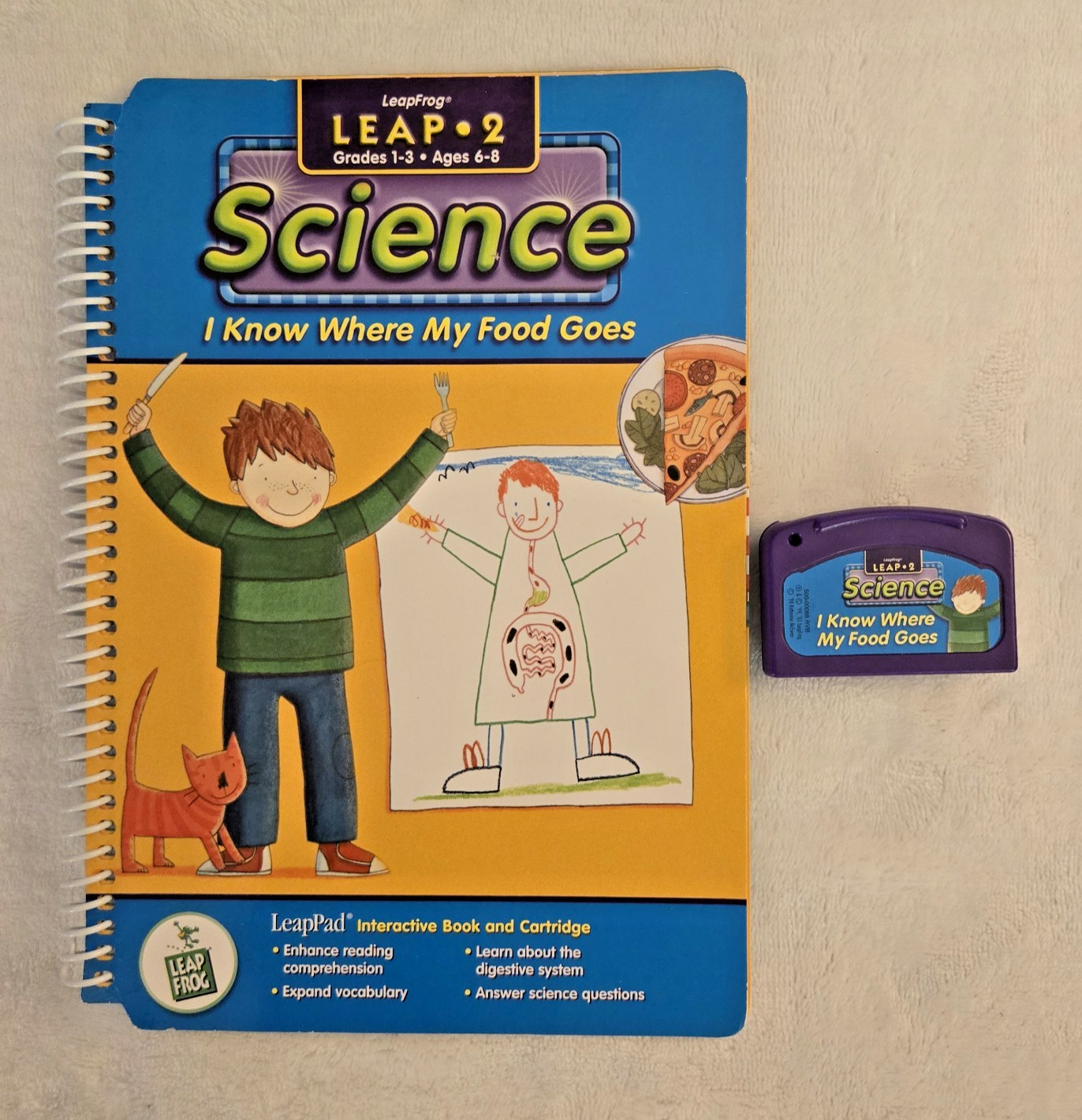 Leap Frog Leap Pad Blue Green 7 Books & 6 Cartridges Backpack Tested