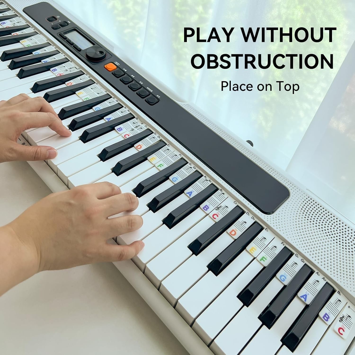 Piano Note Strips with Solfege Do Re Mi, Removable Piano Keyboard Stickers, P…