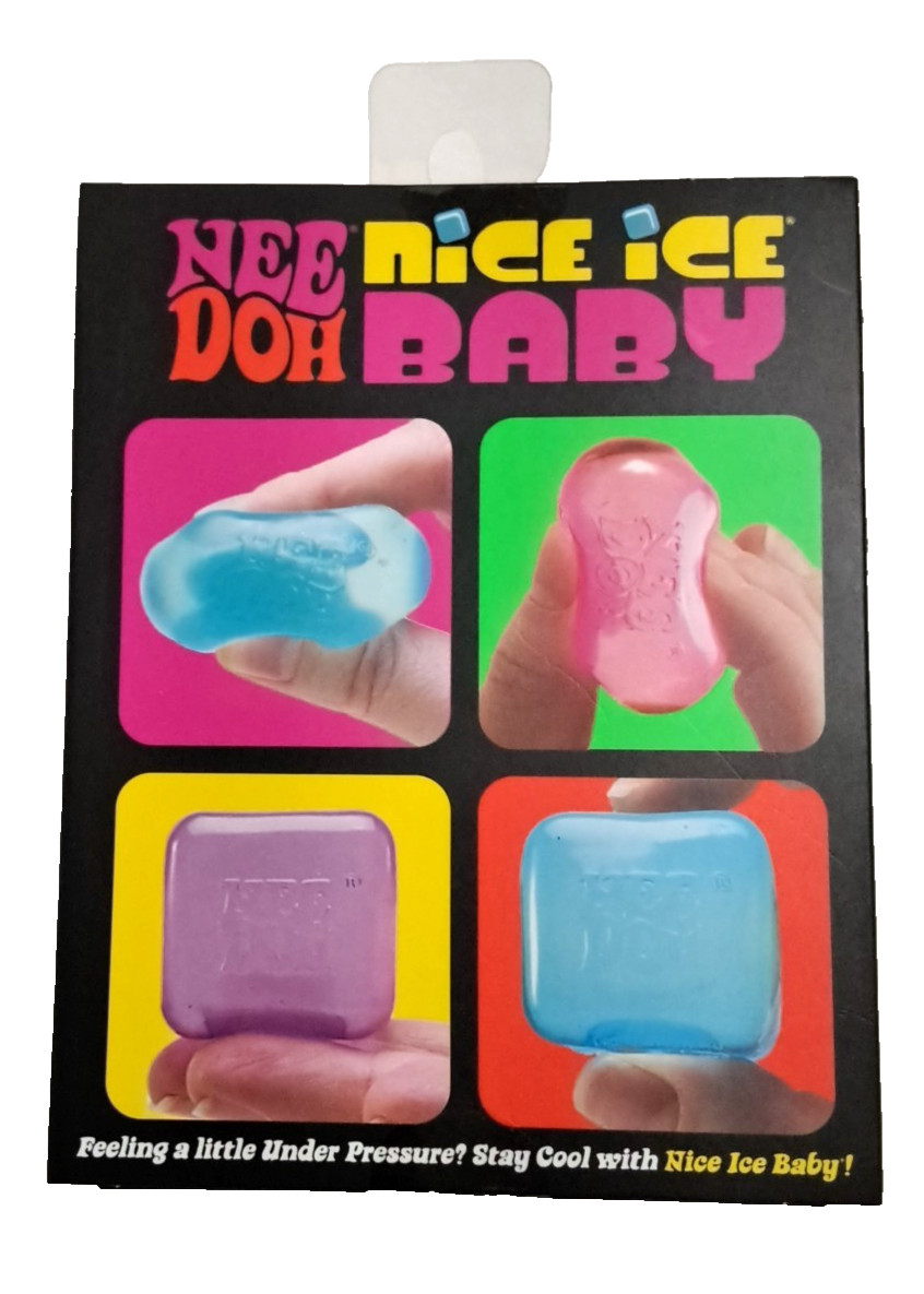 Nee Doh Nice Ice Baby Viral Squish Cubes Sensory Squeeze Toys 4 Pack Mini New