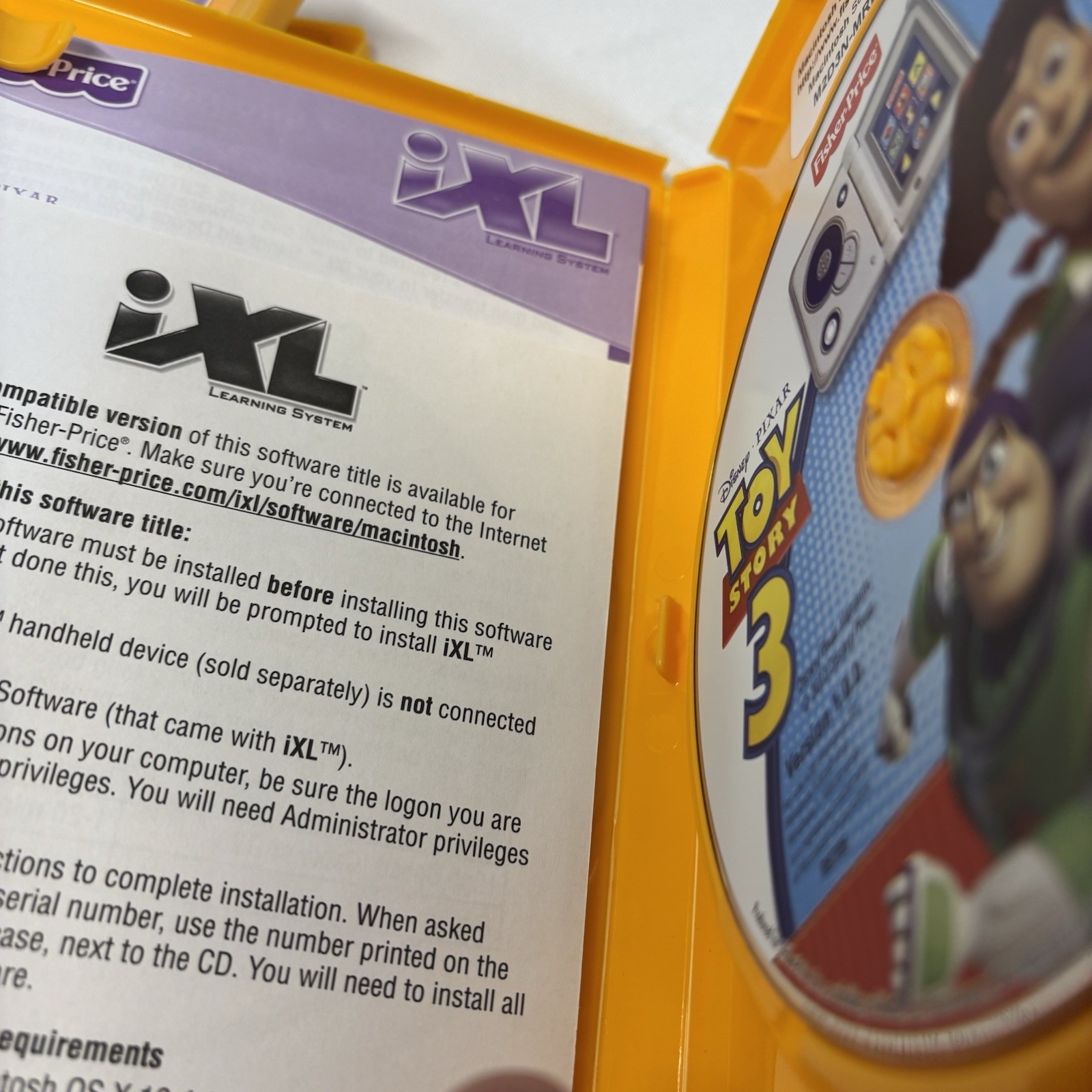 Lot of 3 Fisher-Price iXL Learning System Toy Story 3 Batman Handy Manny