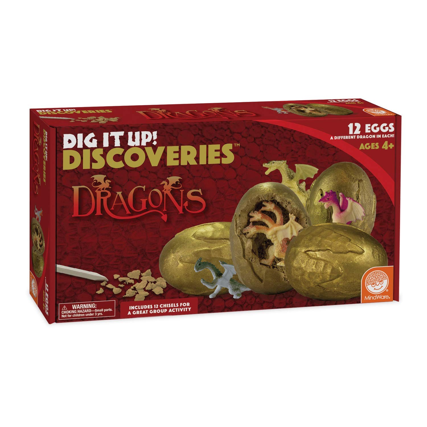 12 Dragon Eggs Dig Kit Educational Excavation Toy for Kids Ages 4 and Up
