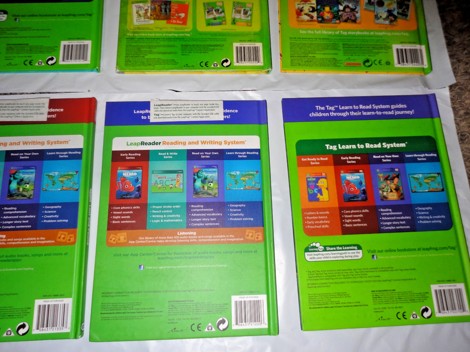 LOT Of 8 LEAPFROG LEAPREADER/TAG BOOKS~EUC | CAT IN THE HAT
