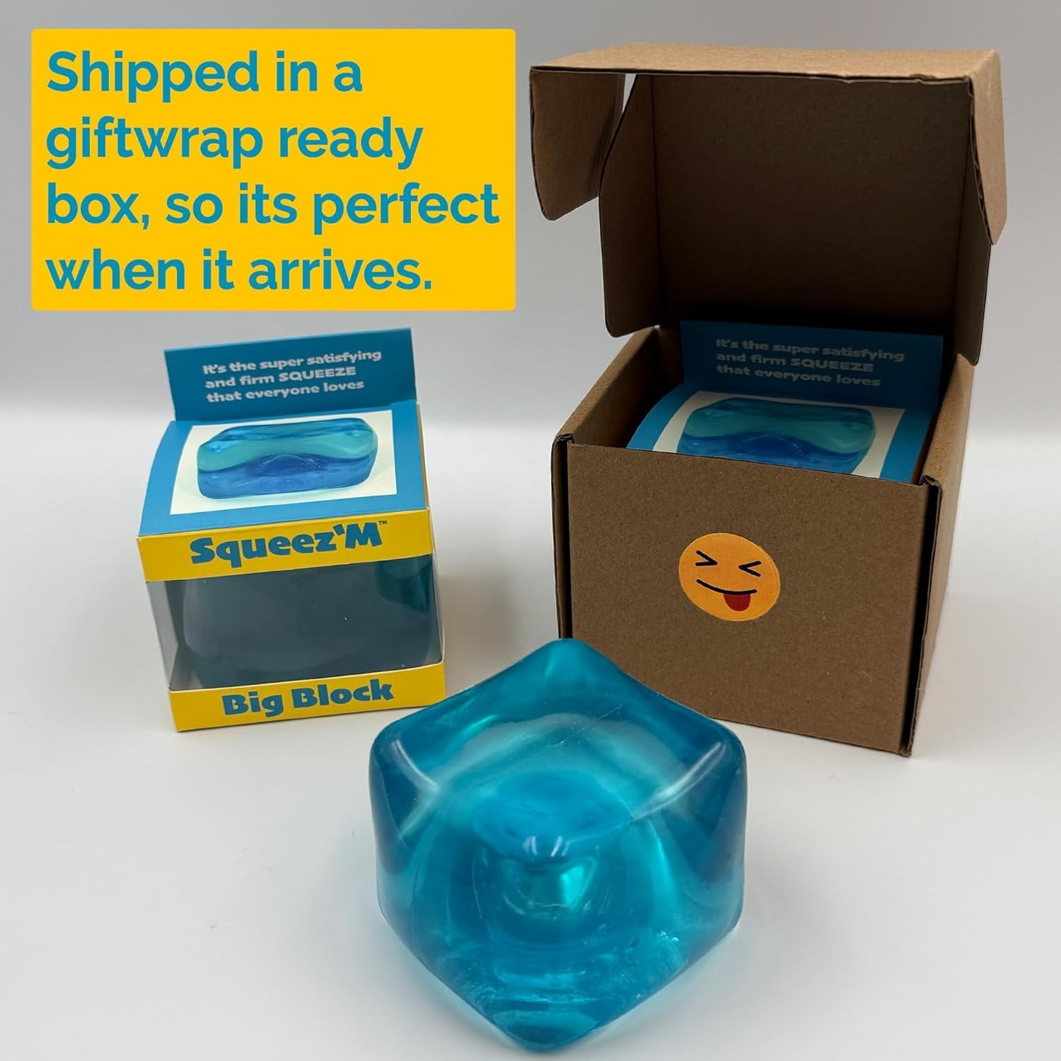 Giant Nice Cube – Sensory Squeeze Toy with a Super Solid Squish – A