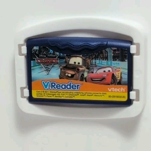 Lot Of 4 Vtech V Reader Games Dora, Toy Story 3, Cars 2, & SpongeBob Age 3-7
