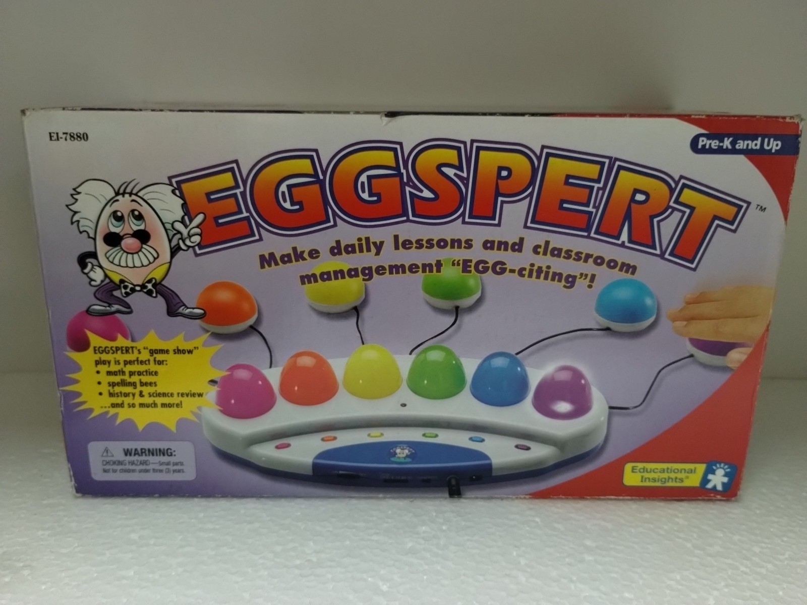Eggspert Buzzer Game EI-7880 2001 Complete Set Educational show lights Classroom