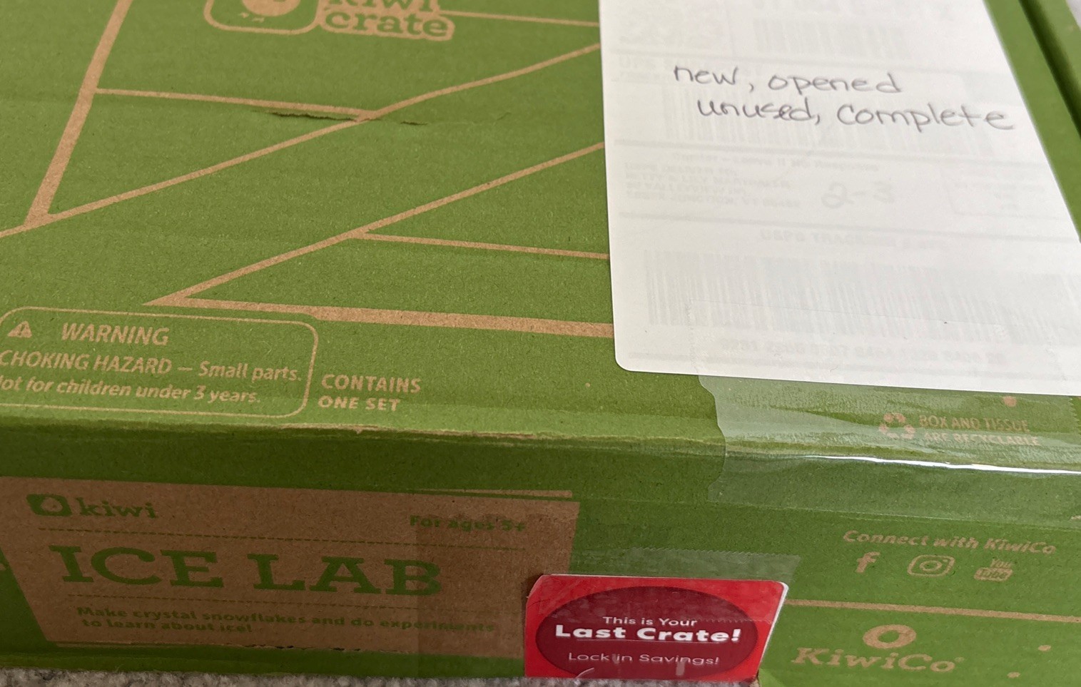 Lot Of 4 Kiwi Co.Crates STEM – 3 Boxes Unopened , 1 Box Slightly Used, Ages 5+