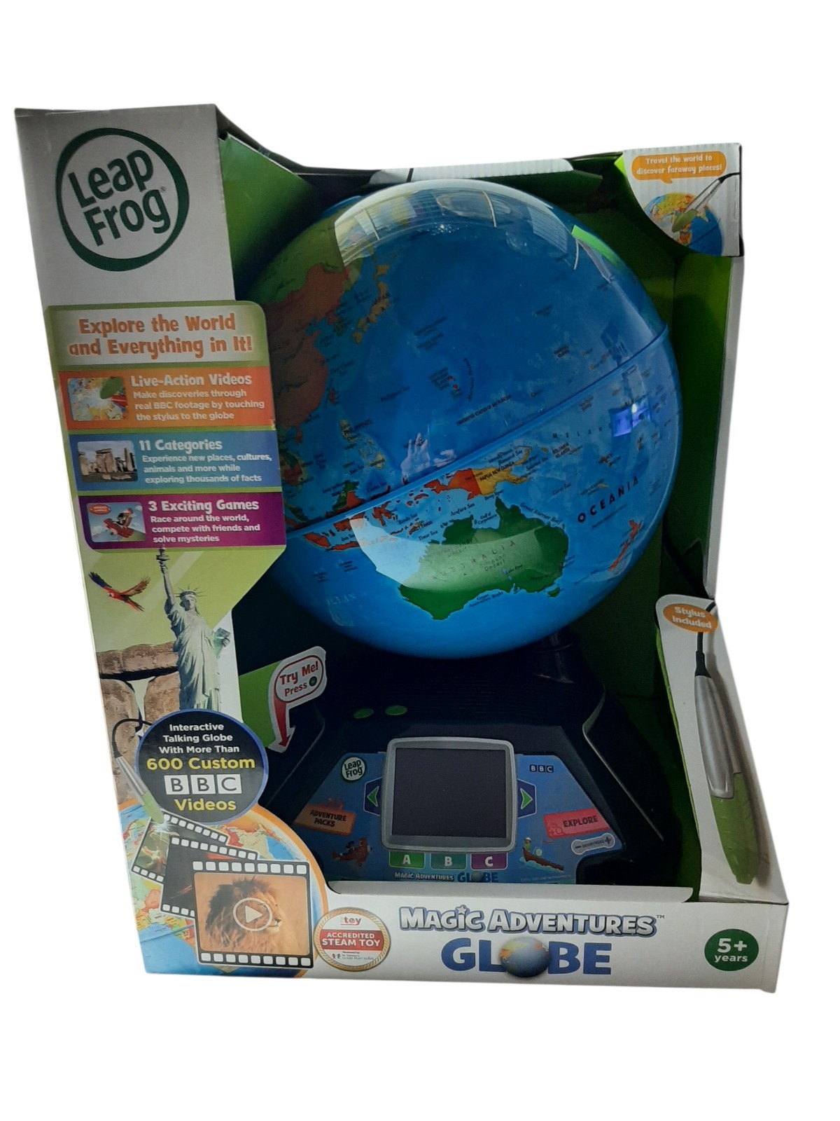 LeapFrog 80-605400 Magic Adventures Globe Educational Toy BBC Videos