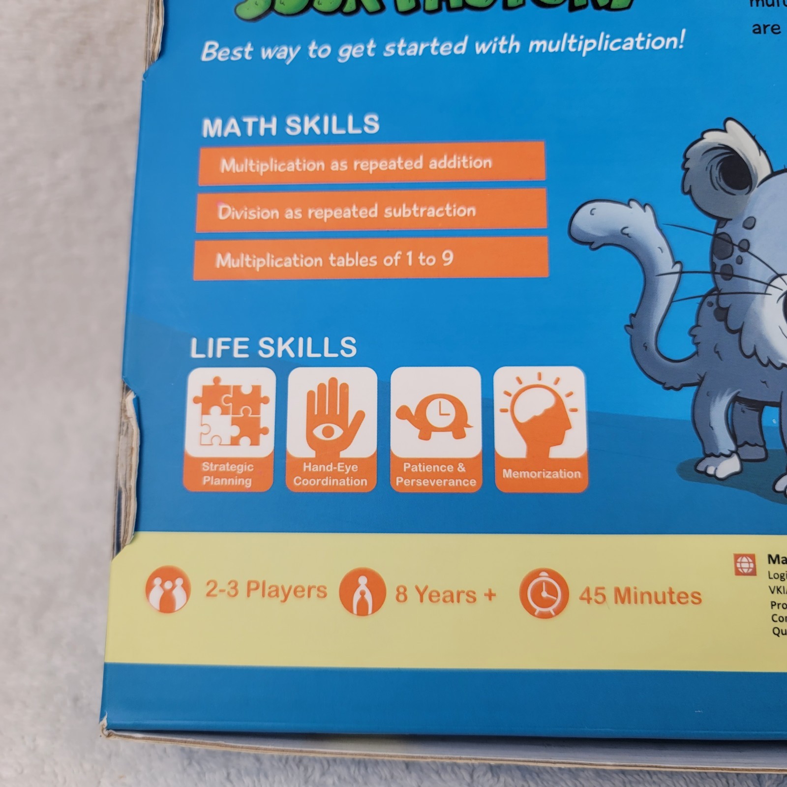 Monster Sock Factory Logic Roots Multiplication Math Game Used Nearly Complete