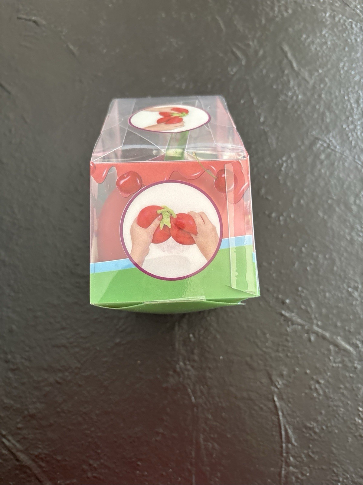 Squeeezy Cherry Tactile Squeeze Toy Stress Reliever, Red/Green, Ages 3+