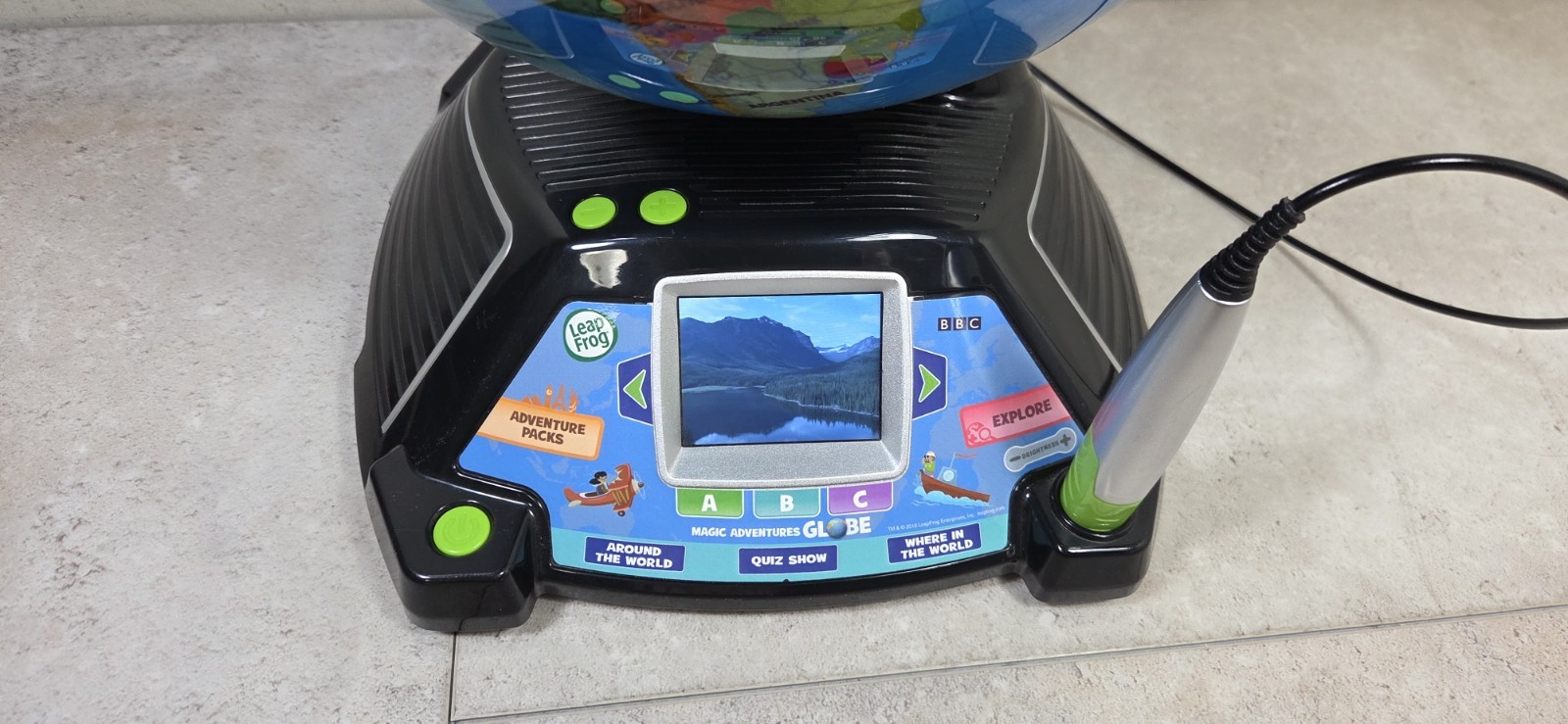 LeapFrog Magic Adventures Globe BBC Educational Interactive Toy & Stylus TESTED
