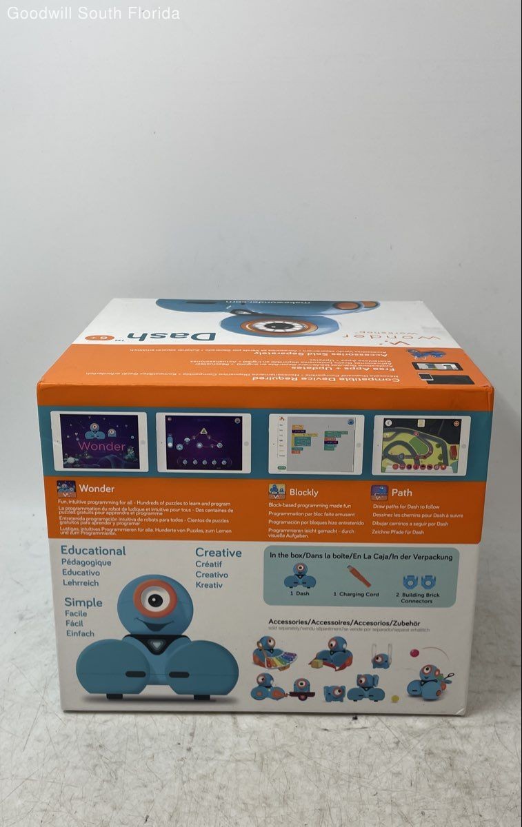 Wonder Workshop DAO1 Blue 6+ Dash Smart Robot Educational Toy In Box Not Tested